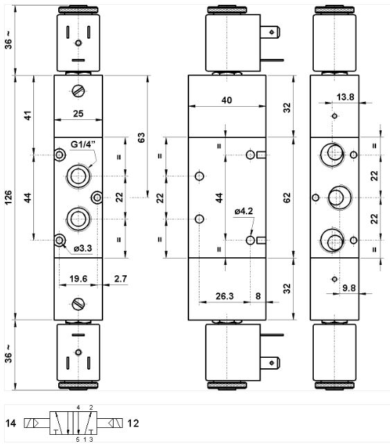 Diameter: 7,5 mm Flow (6 bar): 1100 Nl/min Max Temp.: Op til +60°C Driftstryk: 1 til 10 bar Svartider: 22 msek. for både TRA & TRR Høj Kvalitets Materialer for Pålidelig Drift: Krop: Anodiseret 11S aluminium Styring/Bagside: Technopolymer for letvægts holdbarhed Spole: Forniklet 11S aluminium Tætninger: NBR for tæt og sikker forsegling Fjedre: Rustfrit stål for langvarig elasticitet Interne Dele: OT 58 messing for styrke Tilpasset Diverse Industrielle Krav: Designet for at fungere med 50µ filtreret luft, kompatibel med eller uden smøring, hvilket gør den ideel til en bred vifte af applikationer. Tekniske specifikationer